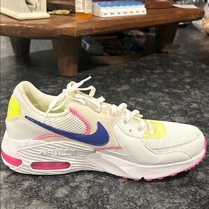 Nike Women's Air Max White, Purple, and Pink Sneakers